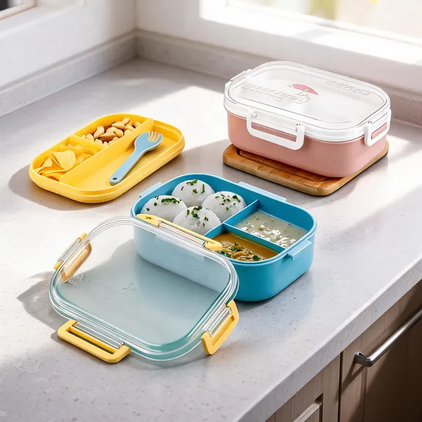 Plastic_Multicolor_2-Container_School_Lunch_Box_1000Ml
