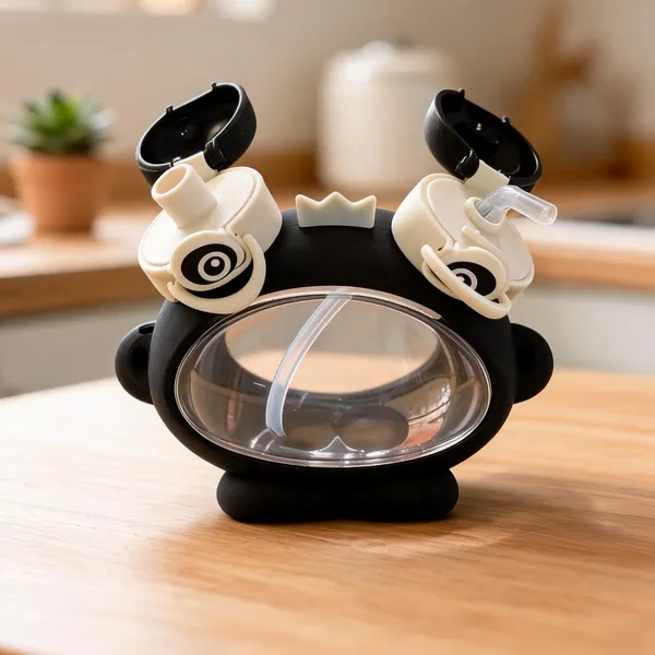 Black_Frog_Shape_Transparent_Pet_Feeder_Bowl
