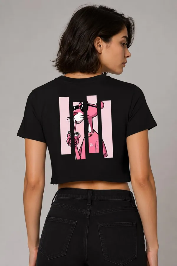 Pink_Panther_Graphic_Crop_Top_For_Women