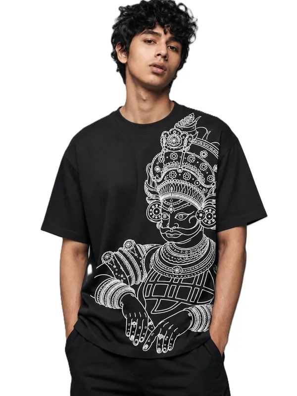 Kathak_Graphic_Printed_T_Shirt_For_Men