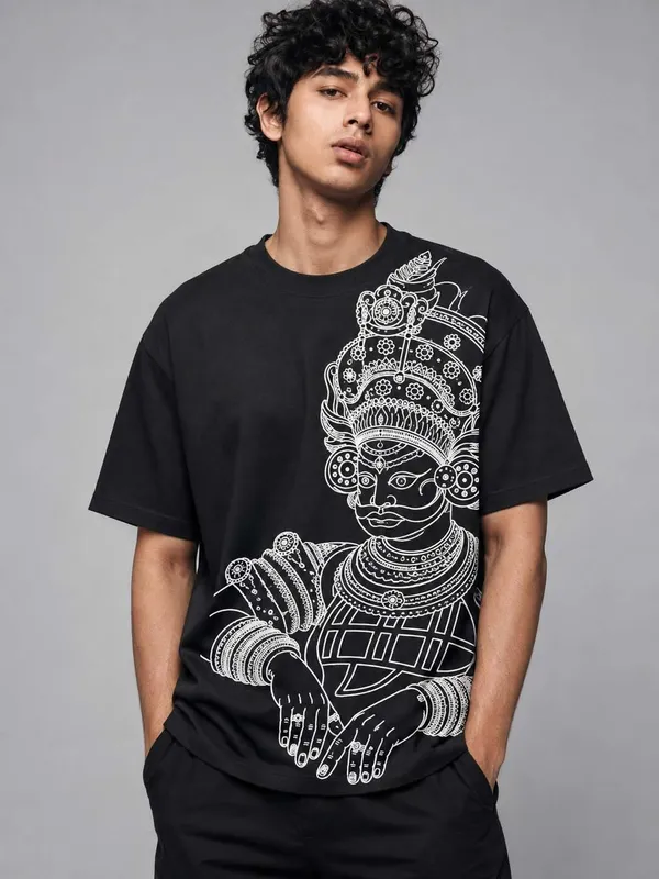 Kathak_Graphic_Printed_T_Shirt_For_Men