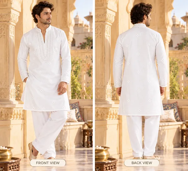 White_Cotton_Embroidered_Straight_Kurta_Pajama_Set_For_Men