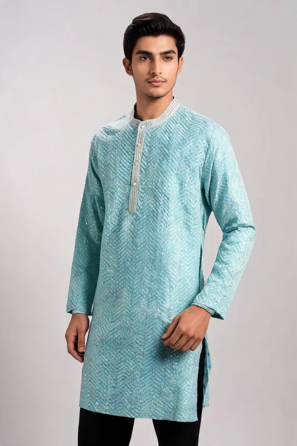 Aqua_Cotton_Straight_Kurta_For_Men