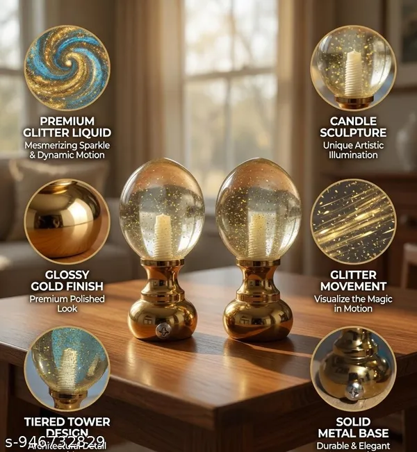 Metal_Modern_Oval_Decorative_Showpiece_Set