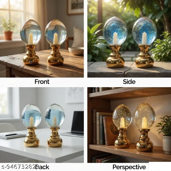 Metal_Modern_Oval_Decorative_Showpiece_Set