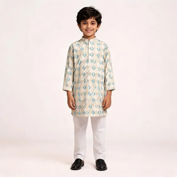 Vastraveda_Boys_Wedding,_Festive_&_Party_Kurta_And_Pyjama_Set_(Beige_Pack_Of_1)