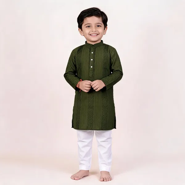 Vastraveda_Boys_Festive_&_Party,_Formal,_Wedding,_Casual_Kurta_And_Pyjama_Set_(Green_Pack_Of_1)