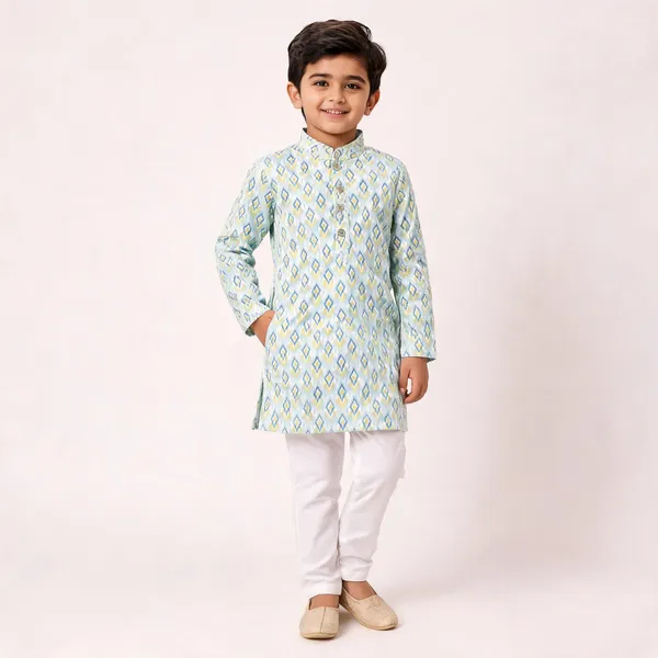 Vastraveda_Boys_Wedding,_Festive_&_Party_Kurta_And_Pyjama_Set_(Blue_Pack_Of_1)