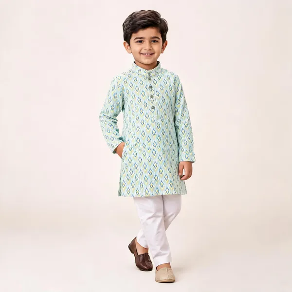 Vastraveda_Boys_Wedding,_Festive_&_Party_Kurta_And_Pyjama_Set_(Blue_Pack_Of_1)