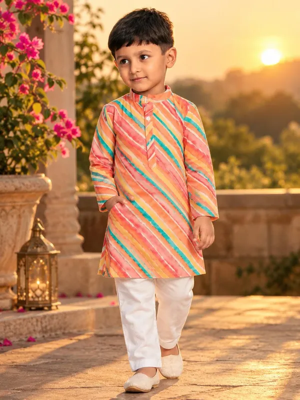 vastraveda_Boys_Festive_&_Party,_Casual,_Wedding_Kurta_and_Pyjama_Set_(Orange_Pack_of_1)