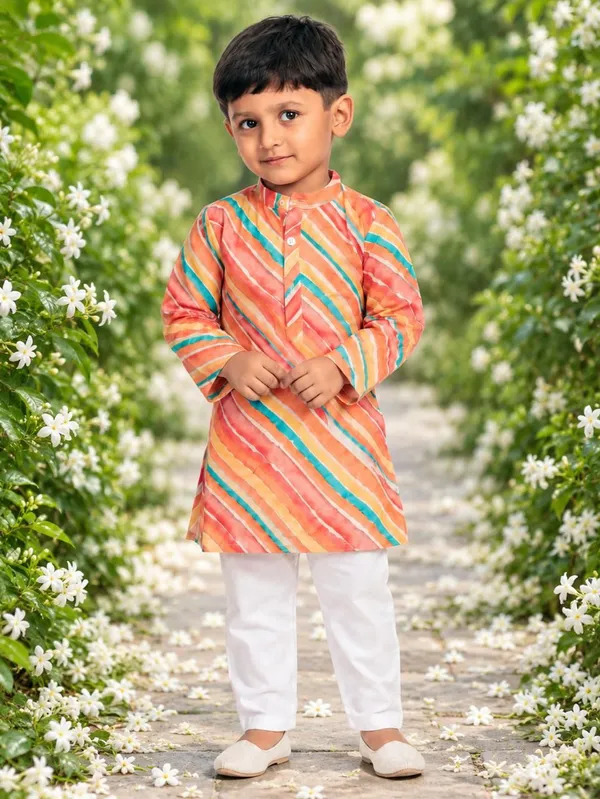 vastraveda_Boys_Festive_&_Party,_Casual,_Wedding_Kurta_and_Pyjama_Set_(Orange_Pack_of_1)