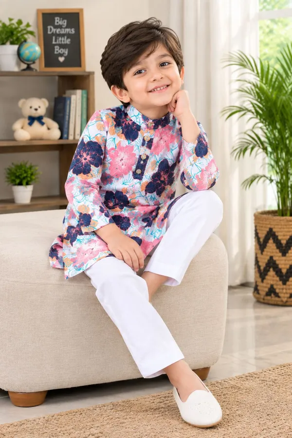 vastraveda_Boys_Festive_&_Party,_Wedding_Kurta_and_Pyjama_Set_(Multicolor_Pack_of_1)