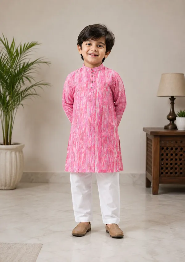 vastraveda_Boys_Wedding,_Festive_&_Party_Kurta_and_Pyjama_Set_(Pink_Pack_of_1)