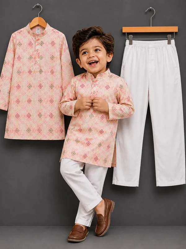vastraveda_Boys_Casual_Kurta_and_Pyjama_Set_(Orange_Pack_of_1)