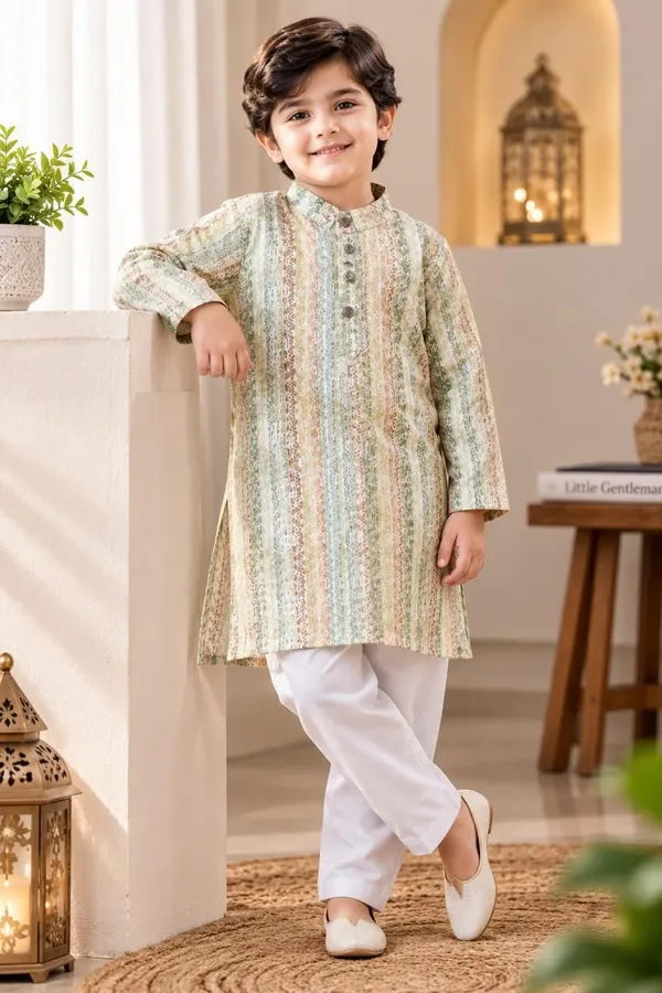 vastraveda_Boys_Casual_Kurta_and_Pyjama_Set_(Gold_Pack_of_1)