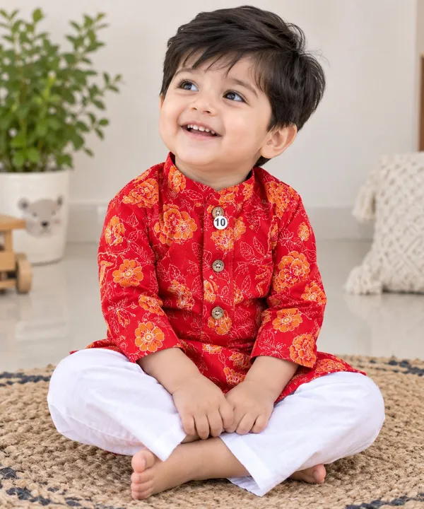 vastraveda_Boys_Festive_&_Party_Kurta_and_Pyjama_Set_(Red_Pack_of_1)