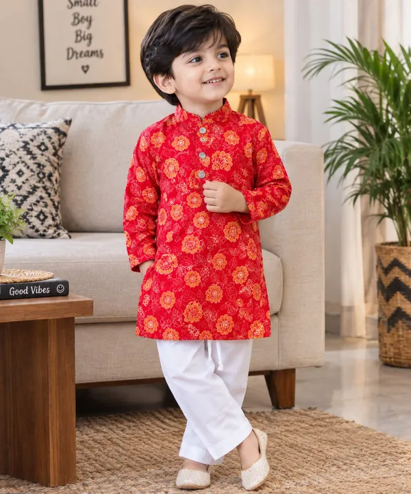 vastraveda_Boys_Festive_&_Party_Kurta_and_Pyjama_Set_(Red_Pack_of_1)