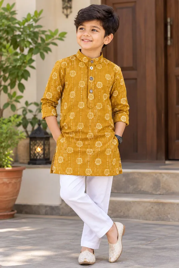 vastraveda_Boys_Festive_&_Party_Kurta_and_Pyjama_Set_(Yellow_Pack_of_1)