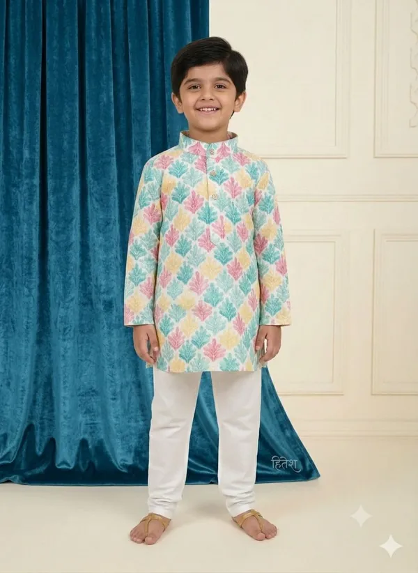 vastraveda_Boys_Festive_&_Party_Kurta_and_Pyjama_Set_(Multicolor_Pack_of_1)