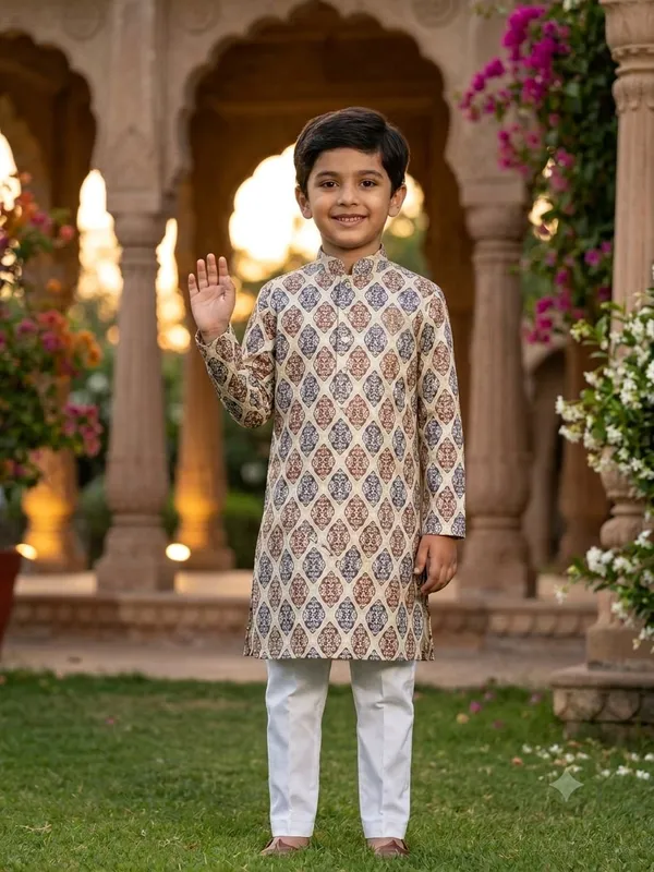 vastraveda_Boys_Festive_&_Party_Kurta_and_Pyjama_Set_(Beige_Pack_of_1)
