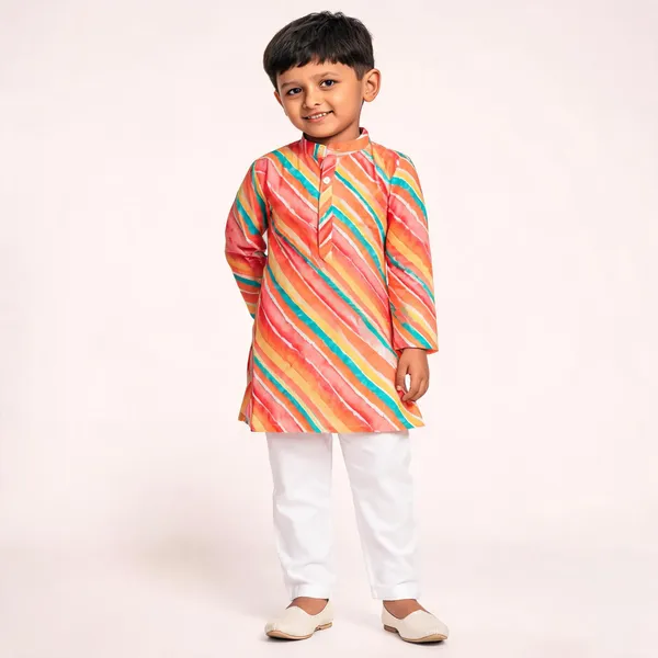 Vastraveda_Boys_Festive_&_Party,_Casual,_Wedding_Kurta_And_Pyjama_Set_(Orange_Pack_Of_1)
