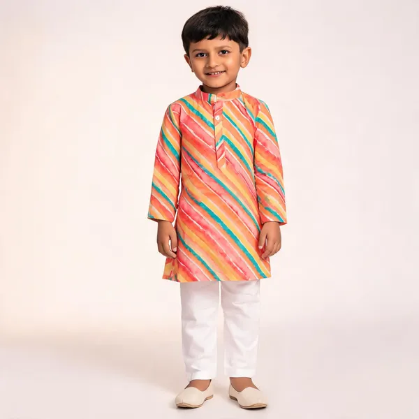 Vastraveda_Boys_Festive_&_Party,_Casual,_Wedding_Kurta_And_Pyjama_Set_(Orange_Pack_Of_1)
