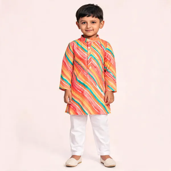 Vastraveda_Boys_Festive_&_Party,_Wedding_Kurta_And_Pyjama_Set_(Orange_Pack_Of_1)