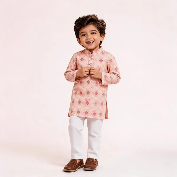 Vastraveda_Boys_Wedding,_Festive_&_Party_Kurta_And_Pyjama_Set_(Orange_Pack_Of_1)