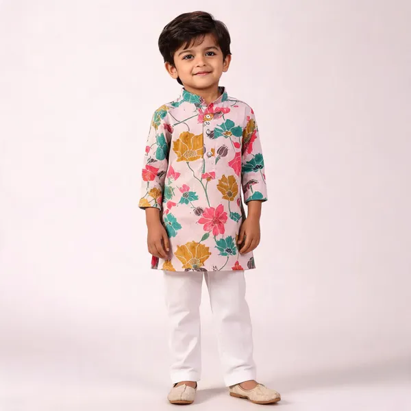 Vastraveda_Boys_Festive_&_Party,_Wedding_Kurta_And_Pyjama_Set_(Pink_Pack_Of_1)