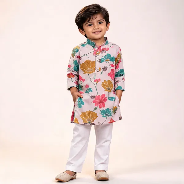 Vastraveda_Boys_Festive_&_Party,_Wedding_Kurta_And_Pyjama_Set_(Pink_Pack_Of_1)