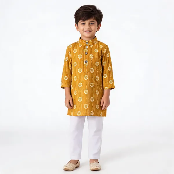 Vastraveda_Boys_Festive_&_Party,_Wedding,_Formal_Kurta_And_Pyjama_Set_(Yellow_Pack_Of_1)