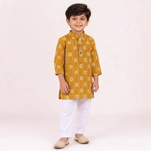 Vastraveda_Boys_Festive_&_Party,_Wedding,_Formal_Kurta_And_Pyjama_Set_(Yellow_Pack_Of_1)