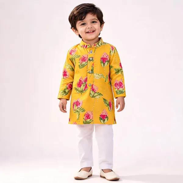 Vastraveda_Boys_Wedding,_Festive_&_Party_Kurta_And_Pyjama_Set_(Yellow_Pack_Of_1)