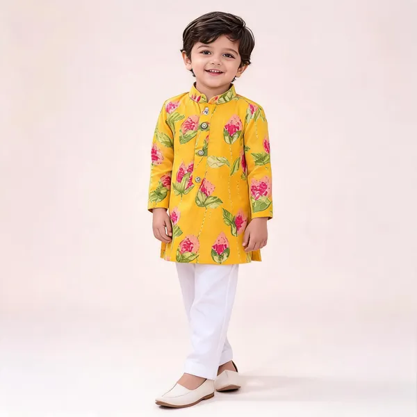 Vastraveda_Boys_Wedding,_Festive_&_Party_Kurta_And_Pyjama_Set_(Yellow_Pack_Of_1)