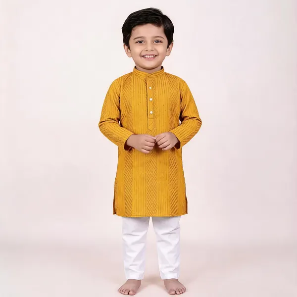 Vastraveda_Boys_Festive_&_Party,_Formal,_Wedding,_Casual_Kurta_And_Pyjama_Set_(Yellow_Pack_Of_1)