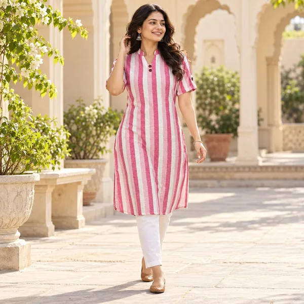 Pink_Pure_Cotton_Straight_Fit_Kurta_For_Women