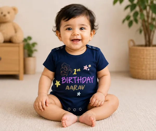 Navy_Blue_Interlock_Jersey_Short_Sleeve_Birthday_Bodysuit_For_Babies