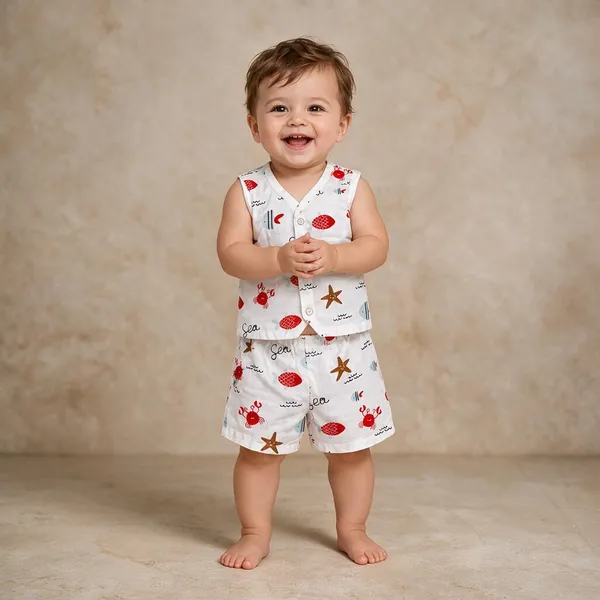 White_Cotton_Printed_Sleeveless_Baby_Outfit_Set_For_Babies