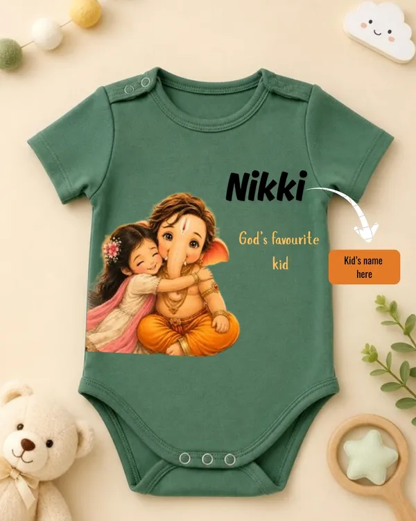 Green_Interlock_Jersey_Short_Sleeve_Printed_Bodysuit_For_Babies