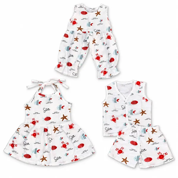 White_Cotton_Printed_Sleeveless_Baby_Outfit_Set_For_Babies