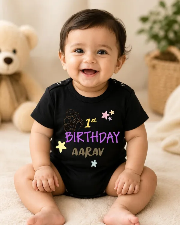 Black_Interlock_Jersey_Short_Sleeve_Birthday_Bodysuit_For_Babies