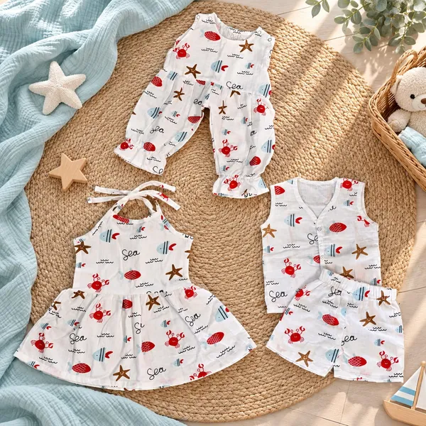White_Cotton_Printed_Sleeveless_Baby_Outfit_Set_For_Babies