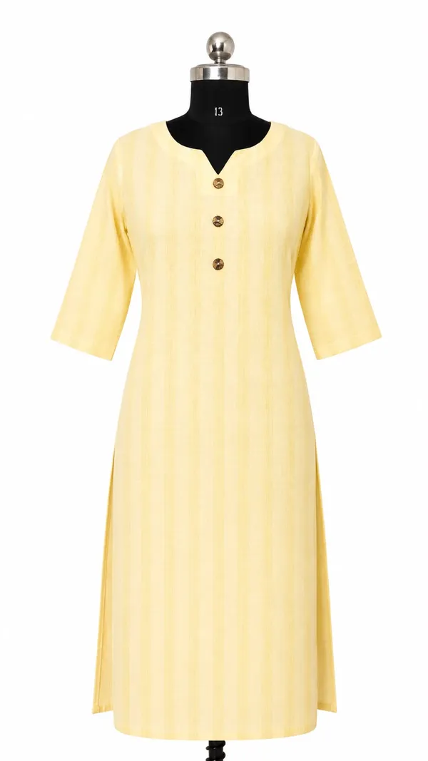 Yellow_Cotton_Straight_Kurta_For_Women