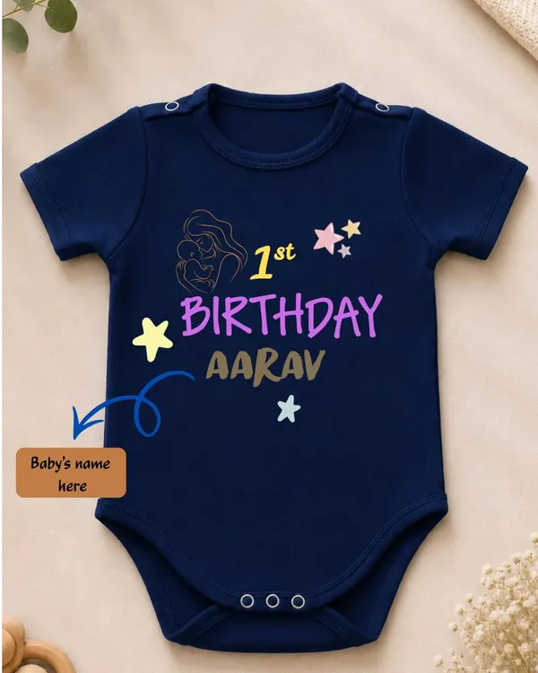 Navy_Blue_Interlock_Jersey_Short_Sleeve_Birthday_Bodysuit_For_Babies