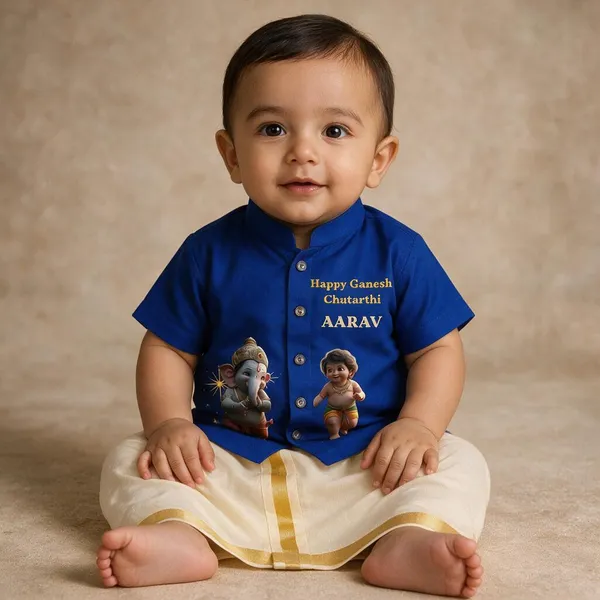 Blue_Cotton_Traditional_Kurta_Dhoti_Set_For_Babies