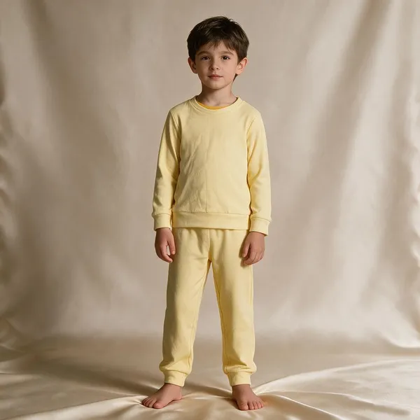 Yellow_Interlock_Jersey_Full_Sleeve_Thermal_Set_For_Boys