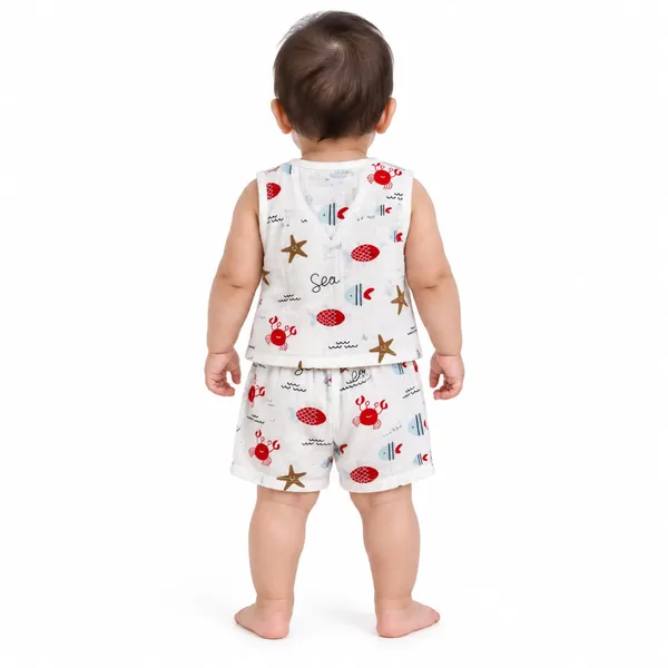 White_Cotton_Printed_Sleeveless_Baby_Outfit_Set_For_Babies