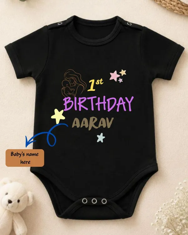 Black_Interlock_Jersey_Short_Sleeve_Birthday_Bodysuit_For_Babies