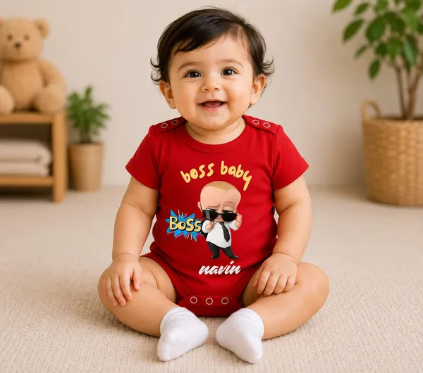 Red_Interlock_Jersey_Printed_Short_Sleeve_Baby_Bodysuit_For_Babies