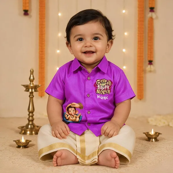 Purple_Cotton_Ethnic_Shirt_Dhoti_Set_For_Babies